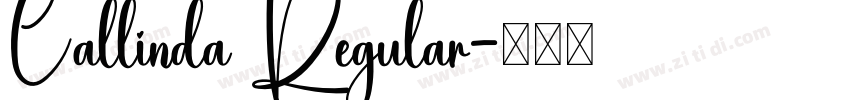 Callinda Regular字体转换
